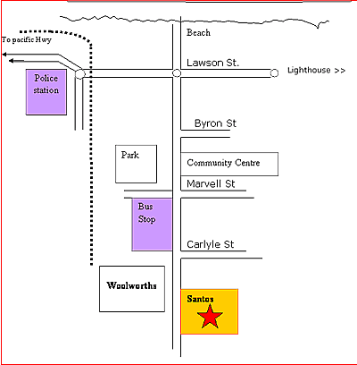 santos byron location map